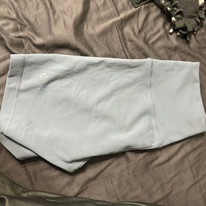 Light blue lululemon biker shorts